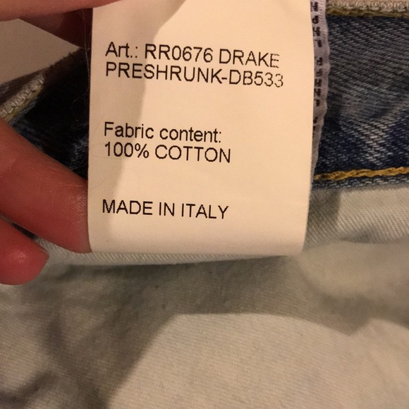 R13 Wide Leg Cross Over Denim Jeans - Picture 13 of 14